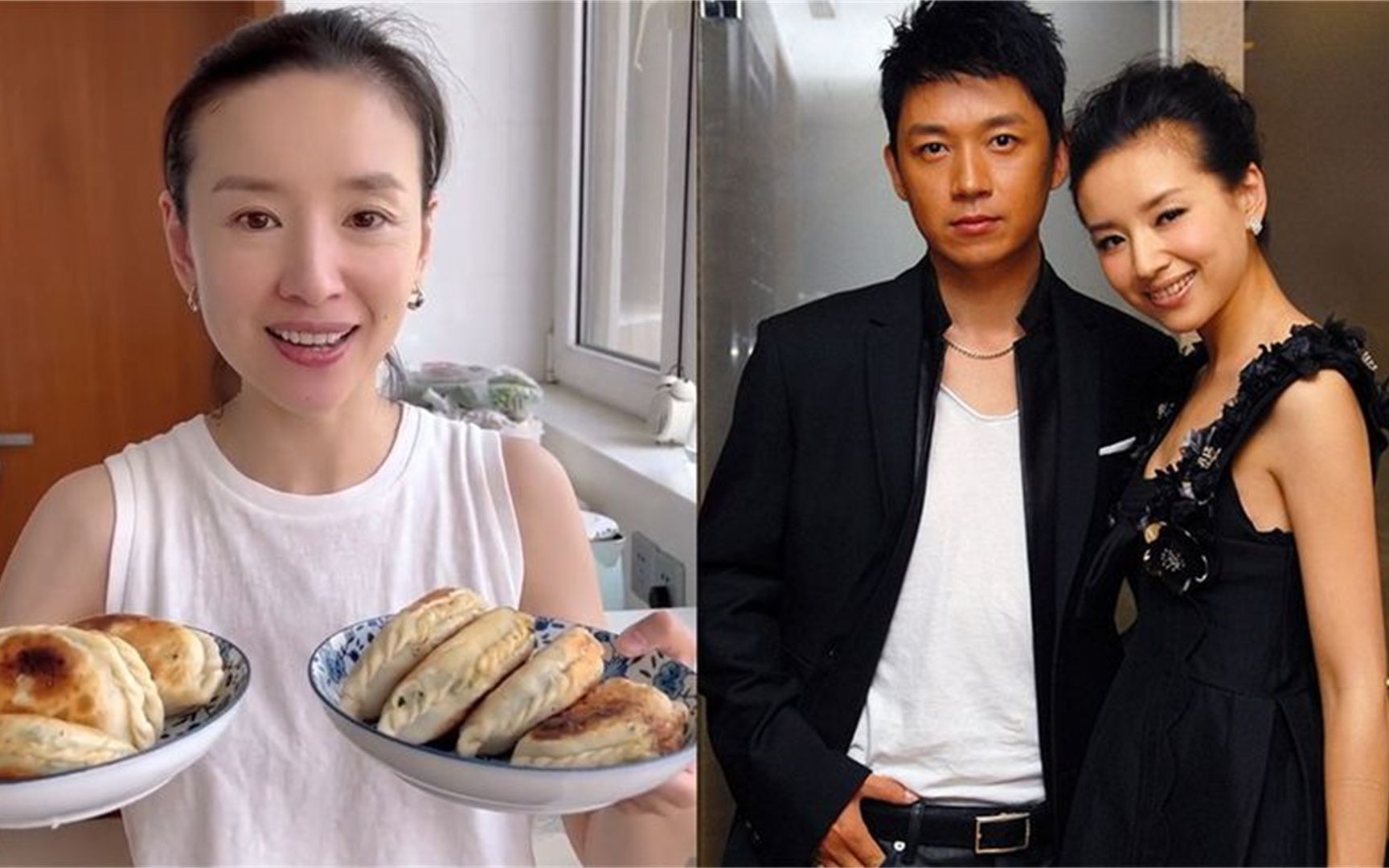 复合了?董洁潘粤明晒同款韭菜盒子,深夜表白:想你和作死没区别