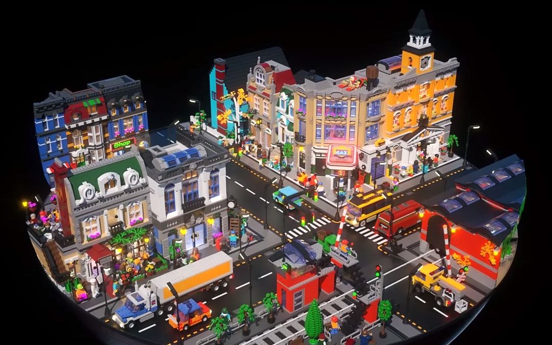 c4d乐高城市动画