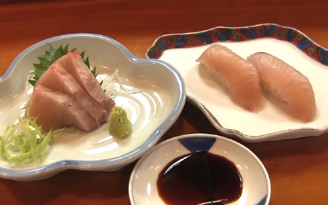 日料刀工系列鲅鱼分解刺身寿司