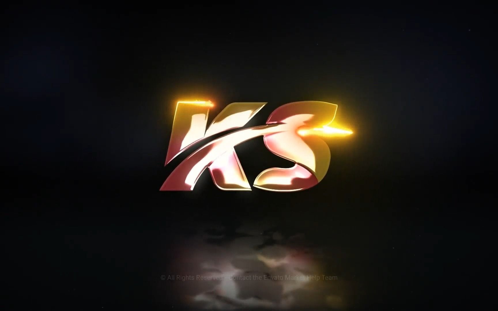 流光轮廓金属光泽logo特效ae模板