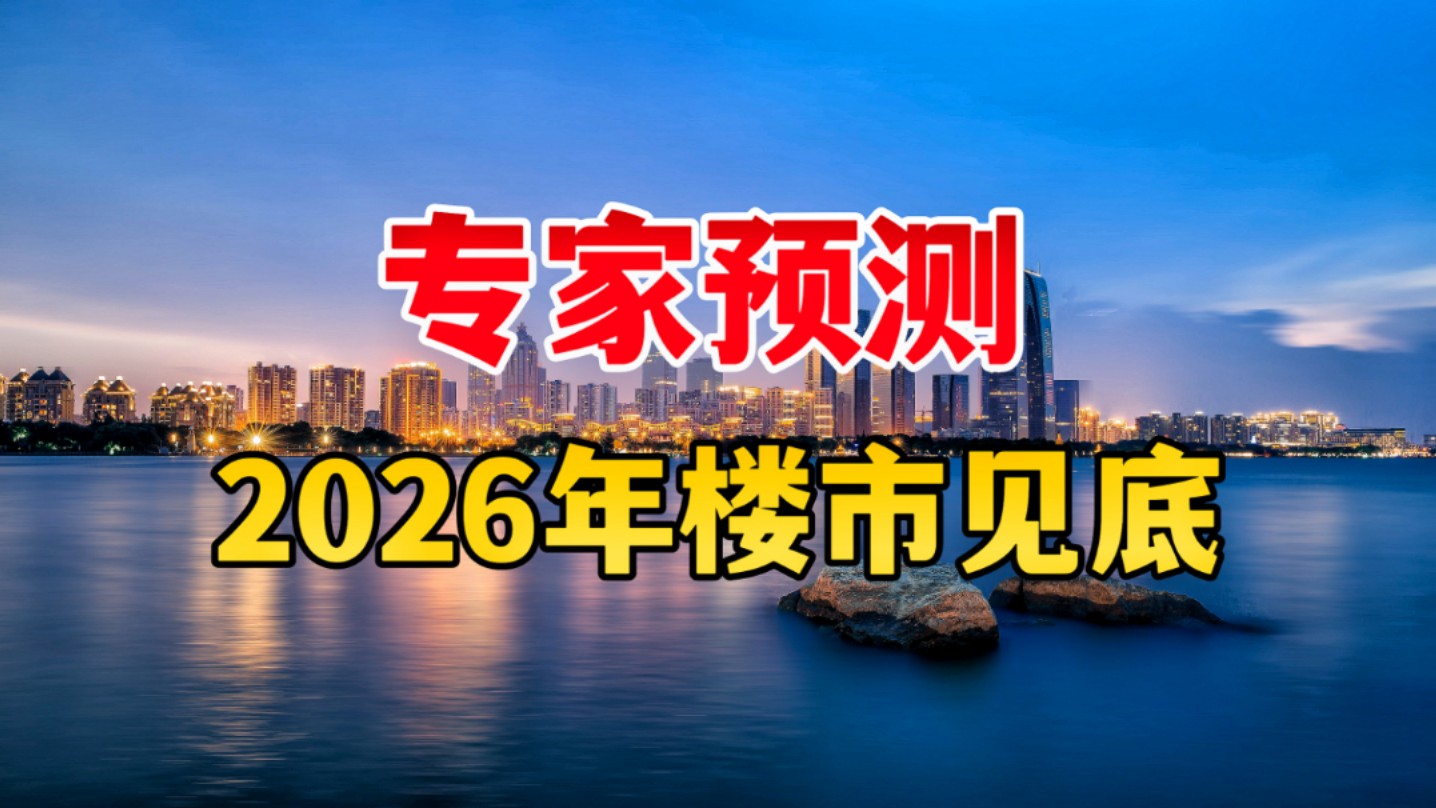 专家预测:中国房地产在2026年见底,这是真的吗?哔哩哔哩bilibili