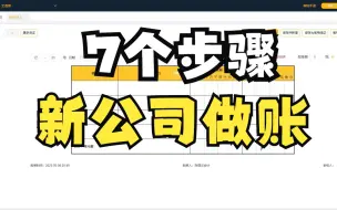 新成立公司快速做账报税的7个步骤