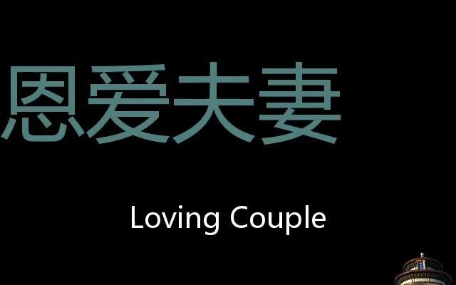 恩爱夫妻 Chinese Pronunciation Loving couple哔哩哔哩bilibili