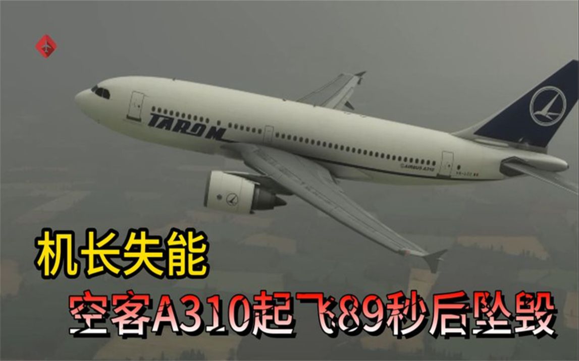 空客A310起飞89秒,机长失能27秒后,飞机螺旋俯冲坠毁哔哩哔哩bilibili