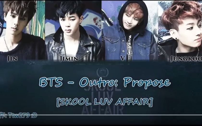 [图]【中字認聲】BTS - Outro Propose