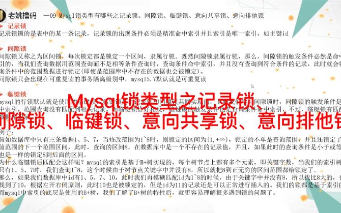 【JAVA面试】11Mysql锁类型之记录锁、间隙锁、临键锁、意向共享锁、意向排他锁哔哩哔哩bilibili