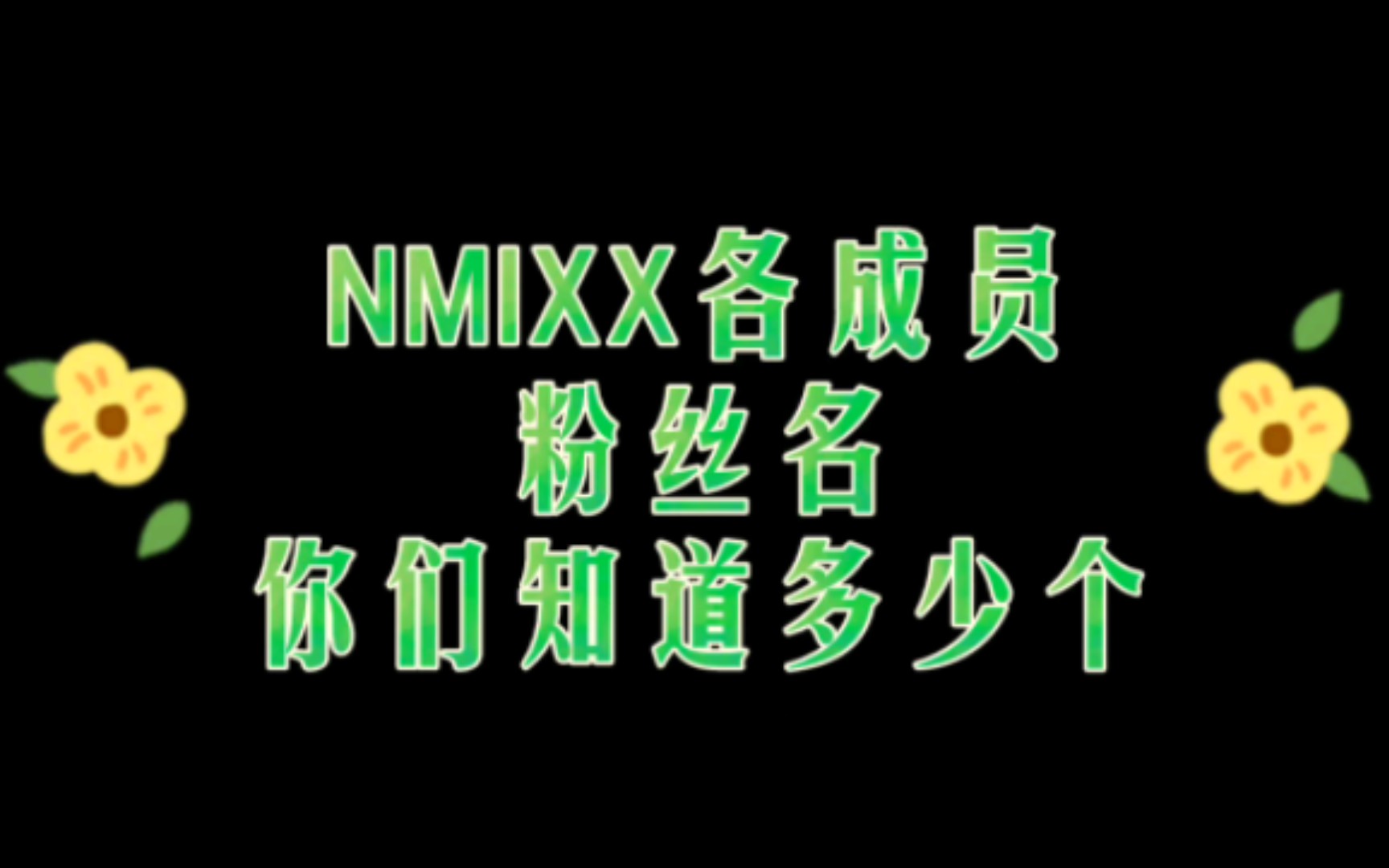 NMIXX各成员的中国粉丝名 你知道多少个呢哔哩哔哩bilibili