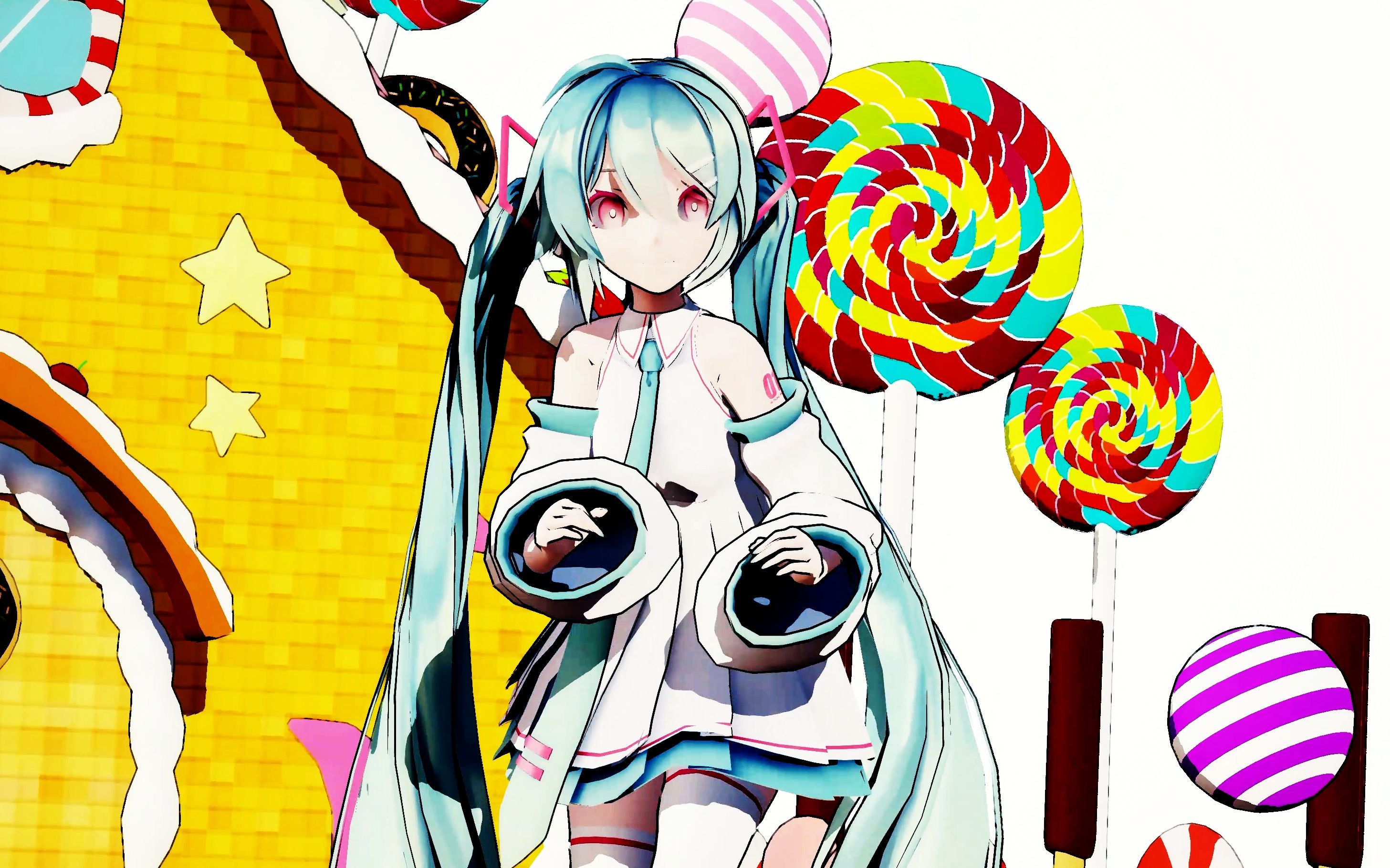 【4k_2d卡通渲染】miku_ツギハギスタッカート(patchworkstaccato)