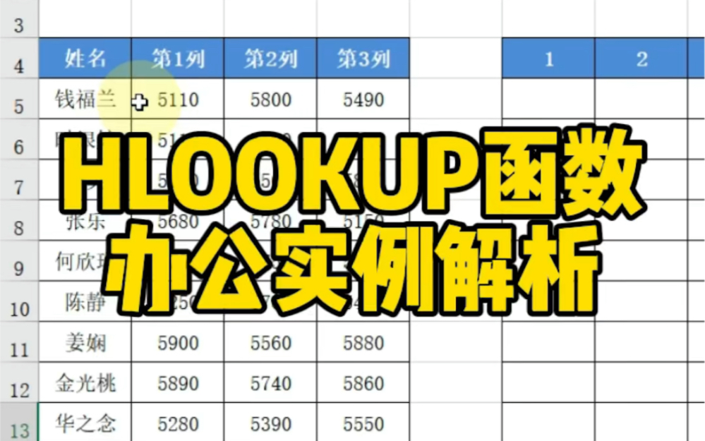 HLOOKUP函数办公实例解析哔哩哔哩bilibili