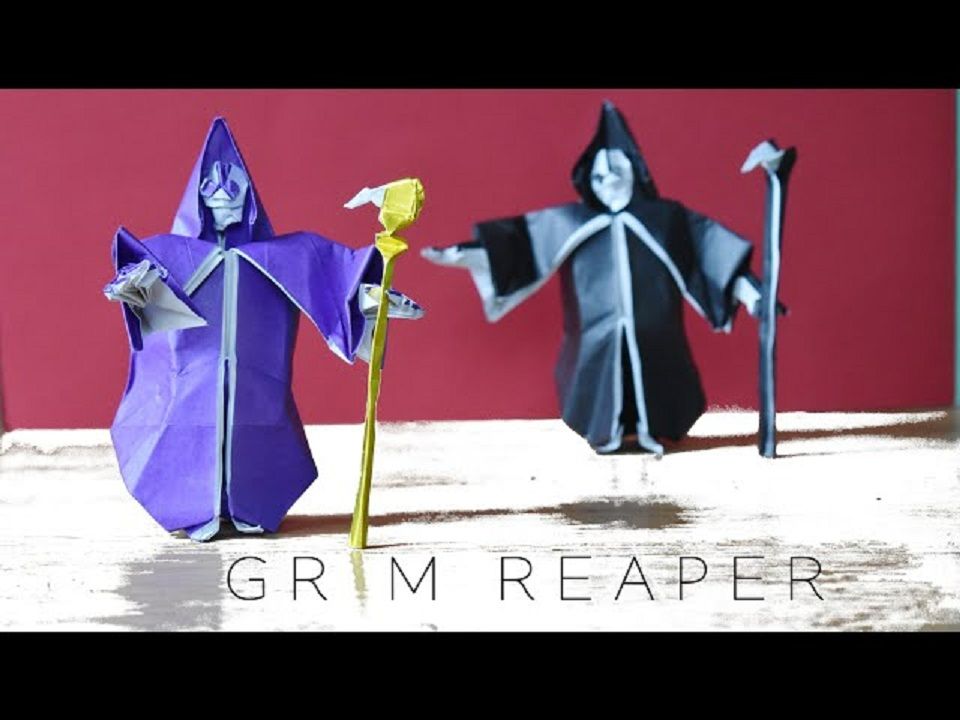 死神  Grim Reaper【折纸教程】【halloween】哔哩哔哩bilibili