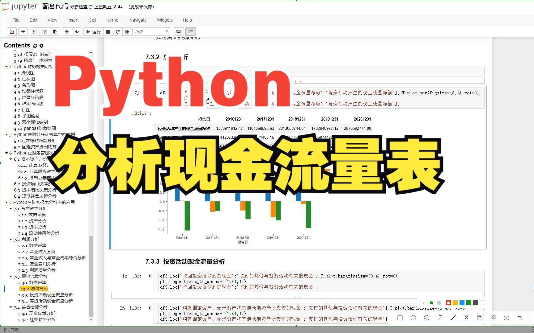 通过Python分析上市公司现金流量表哔哩哔哩bilibili