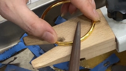 50克古法素圈手镯 苏州黄金加工 吴江黄金加工 苏州打金镯子 吴江打