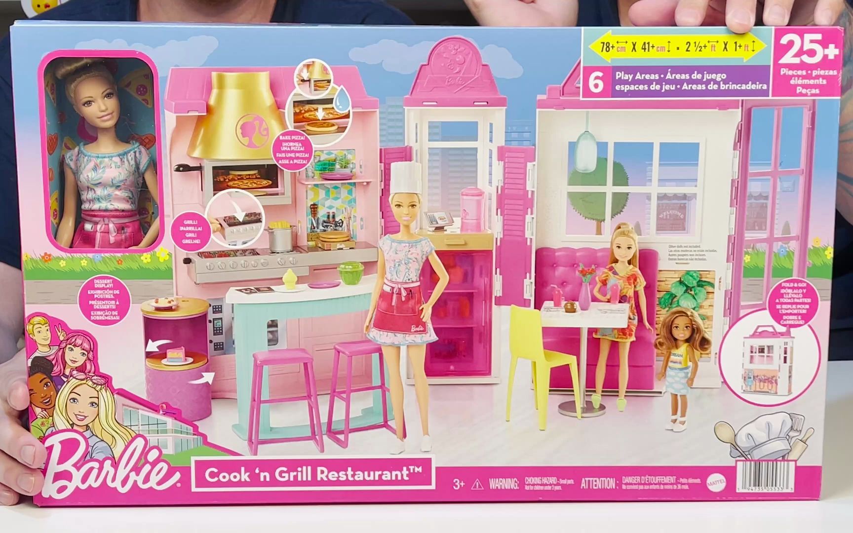 【转载】新款芭比娃娃玩具屋套装开箱展示 Barbie Cook n Grill Restaurant Playset Unboxing哔哩哔哩bilibili