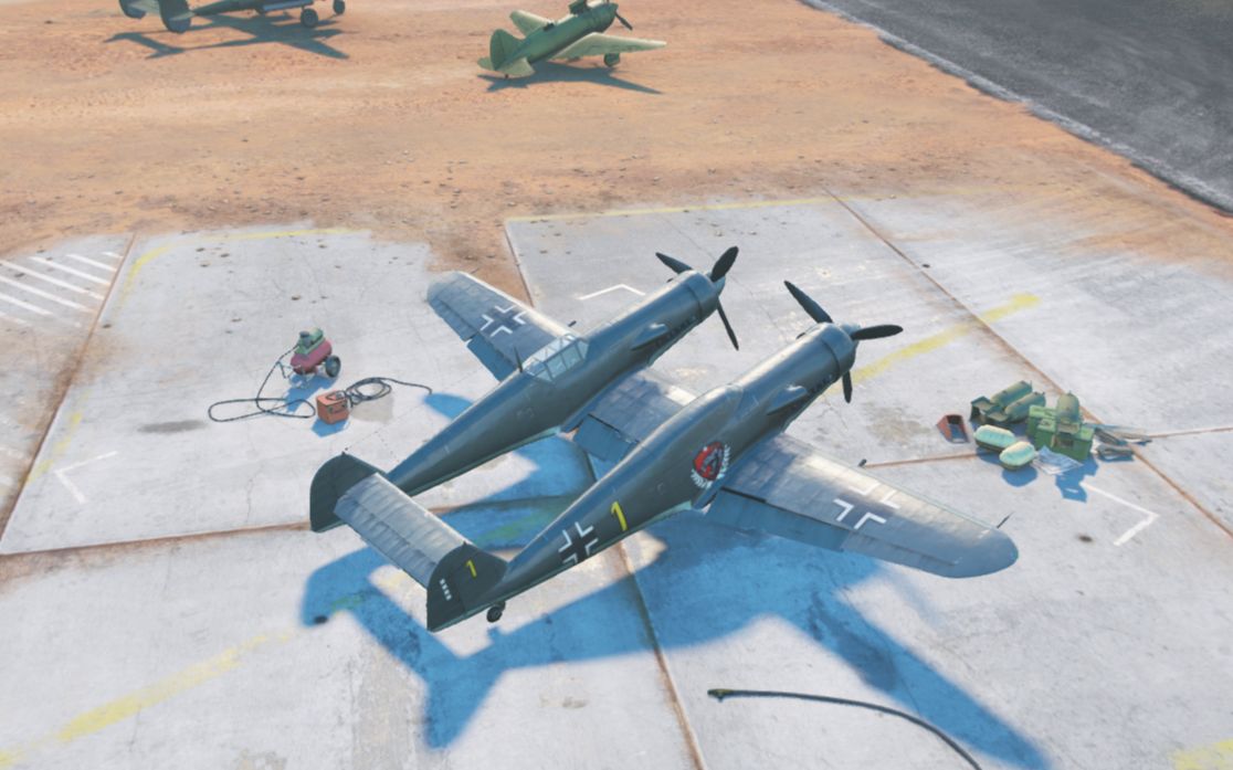 战机世界2.0美服娱乐:德系7级重战bf109z双子座