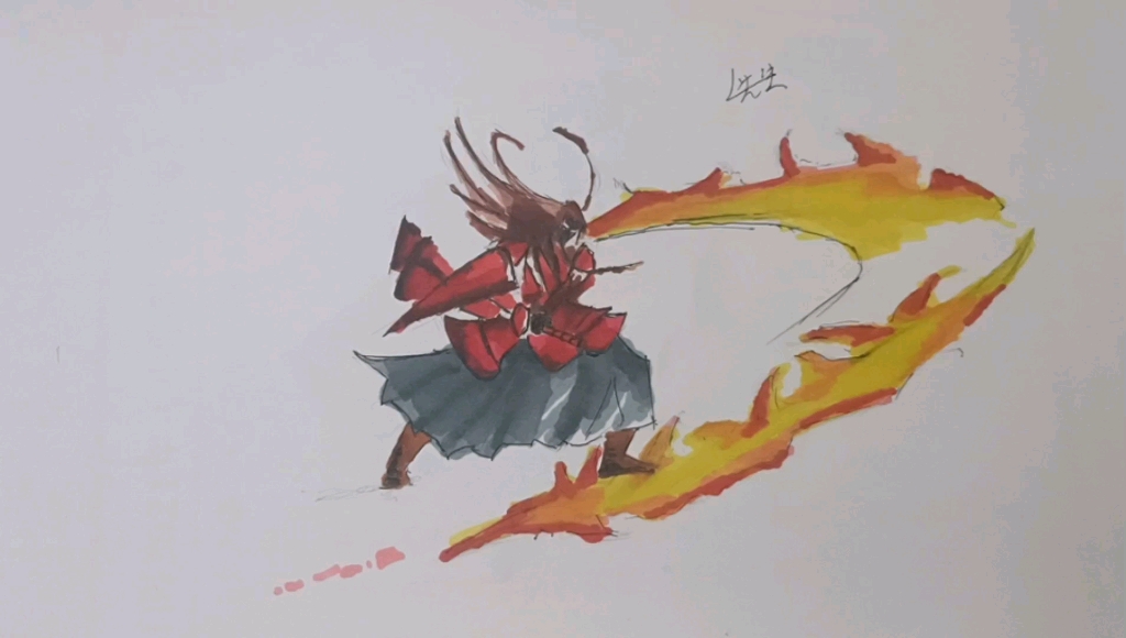 火柴人火焰刀画法