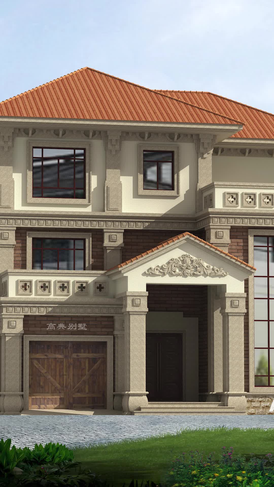 坡屋顶欧式别墅设计,不仅耐看,也降低了施工难度.