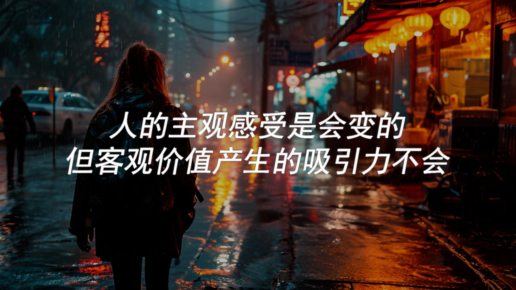 人的主观感受是会变的,但客观价值产生的吸引力不会