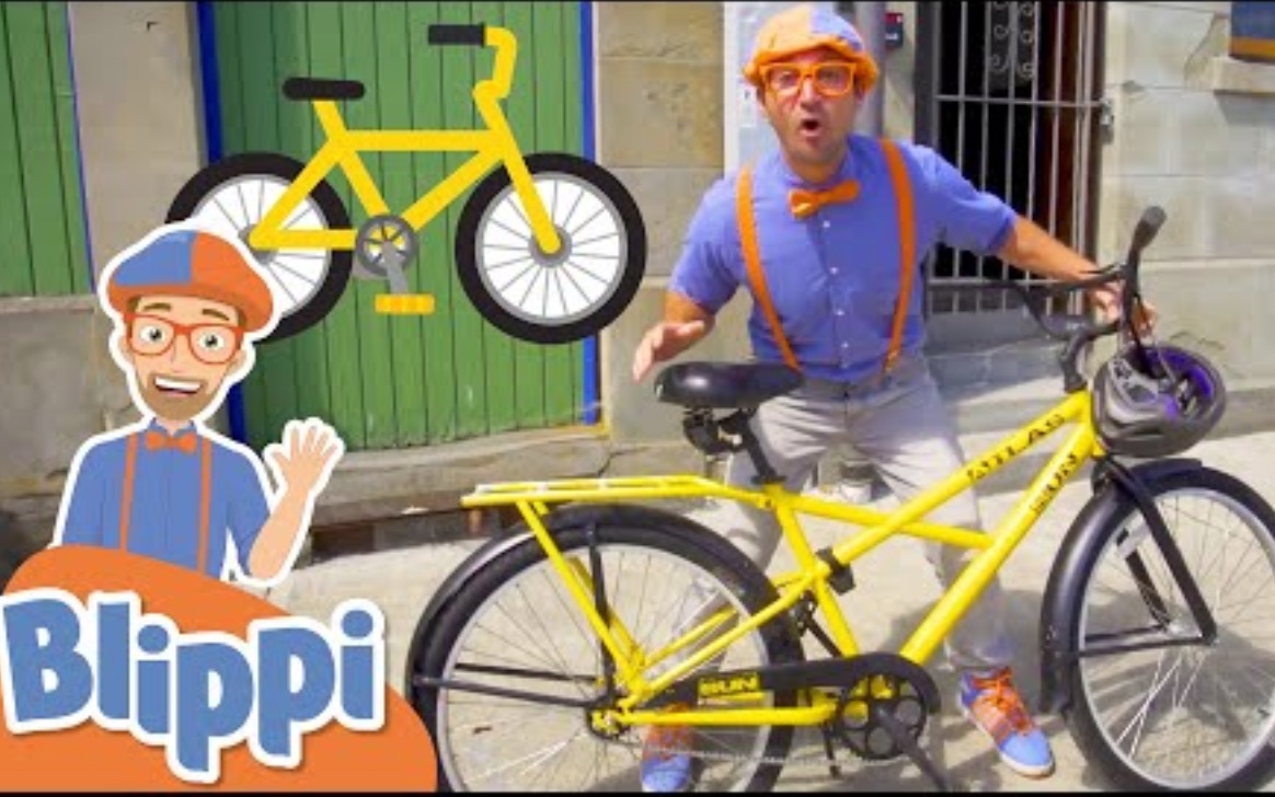 [图]【Blippi带你学英语】骑行探索小镇 小镇的生活 Blippi Learns & Explores The Town on a Bicycle