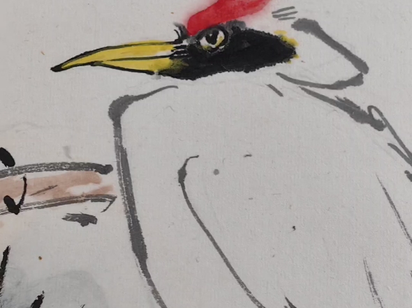 《松鹤延年》丹顶鹤国画