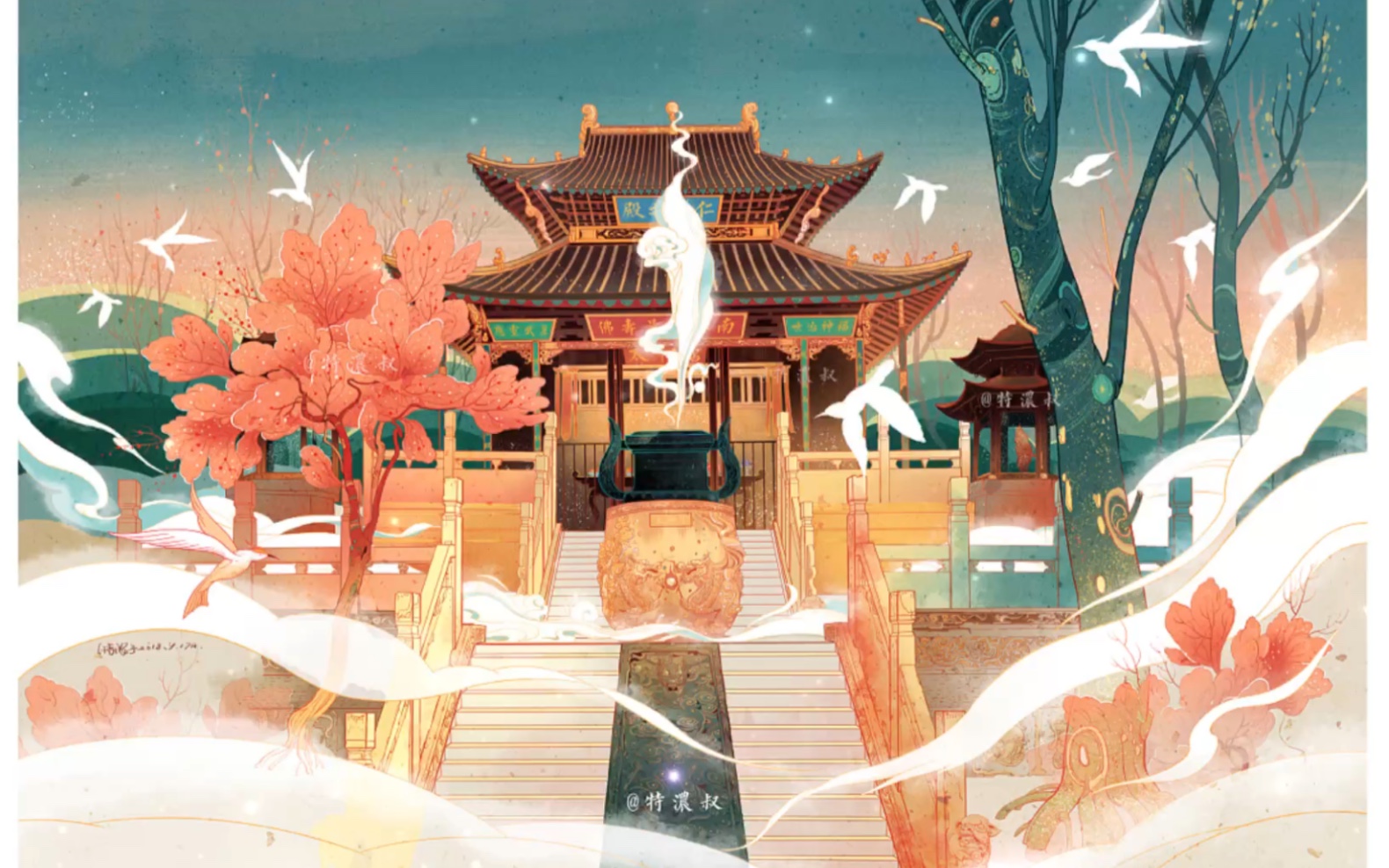 分享一个很喜欢的国风插画大佬:特浓tn.