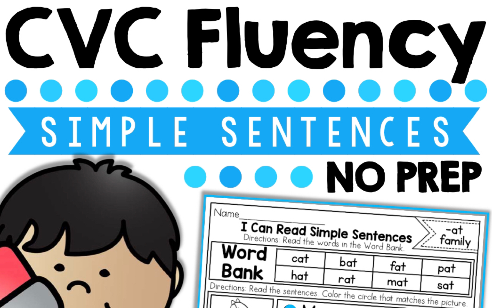 [图]CVC Fluency Simple sentence 自然拼读提高你的孩子的流利度