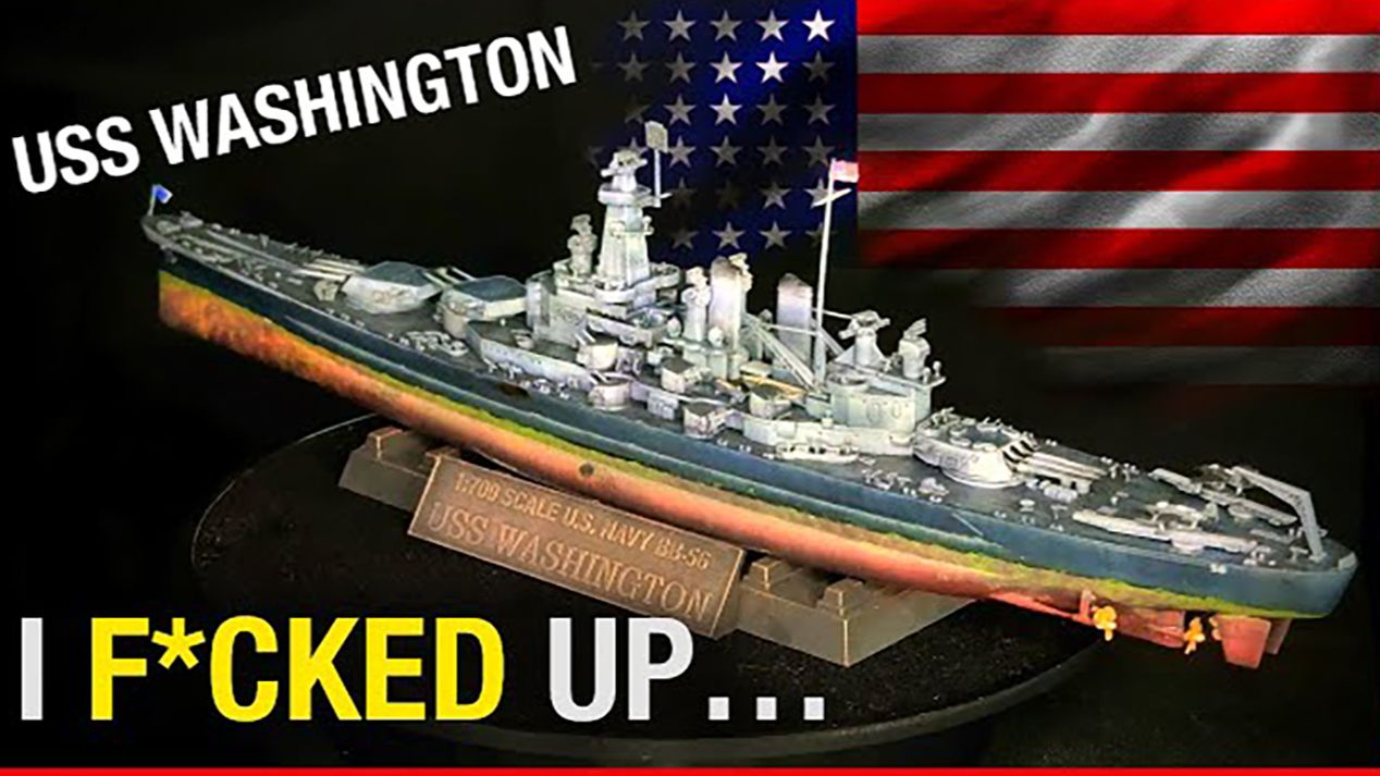 「4k」小号手 uss 乔治华盛顿号战列舰 1/700 模型制作