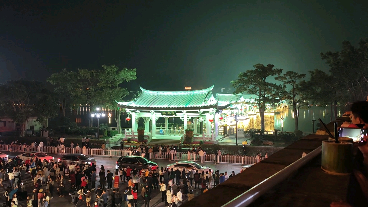广济桥灯光秀最佳位置图片