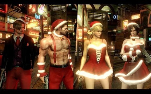 [图]【Resident Evil 6 生化危机6】让人喷鼻血的圣诞服装Mod