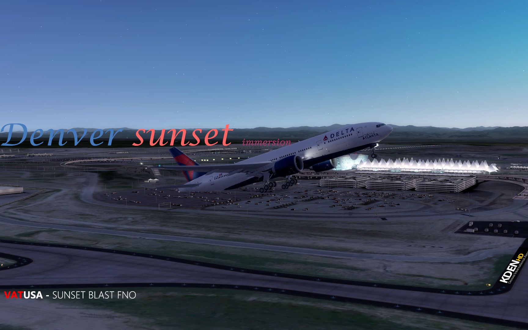 p3dvatsim美国连飞flightbeam丹佛机场体验kden