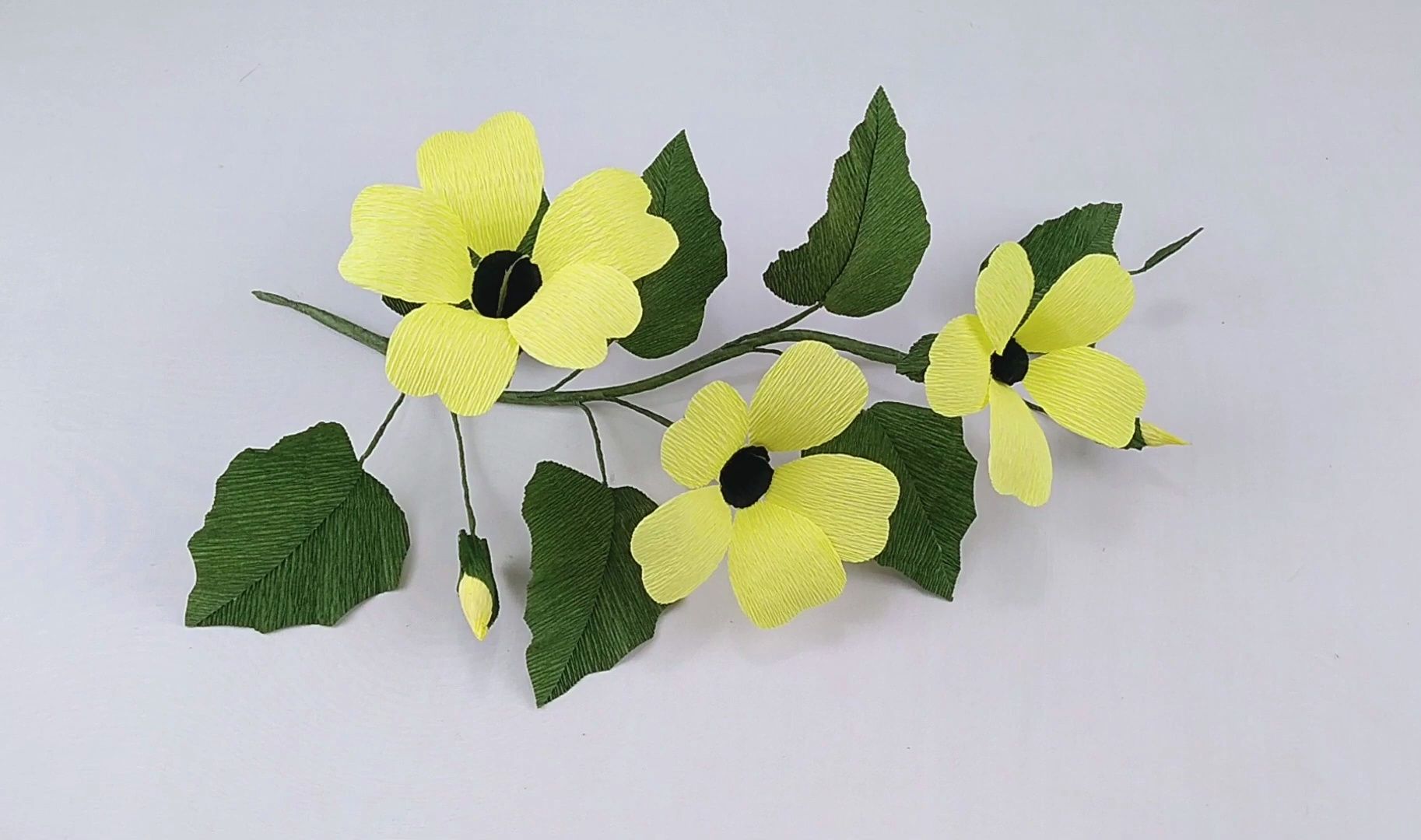 【bopha handmade】黑眼苏珊花皱纸花制作教程tips to make black