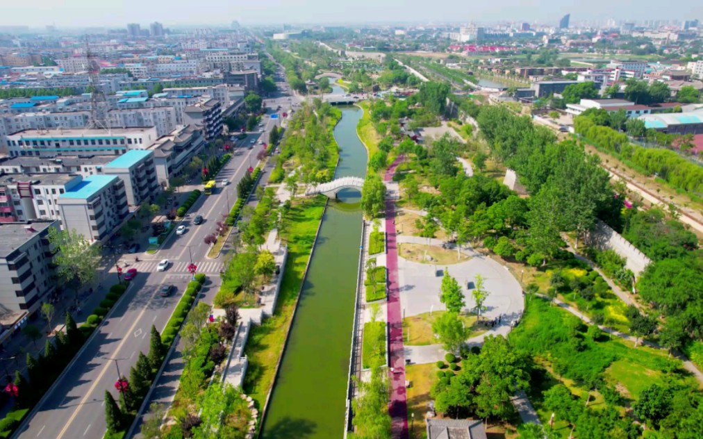航拍开封(东环北路段)护城河夏日美景_哔哩哔哩_bilibili
