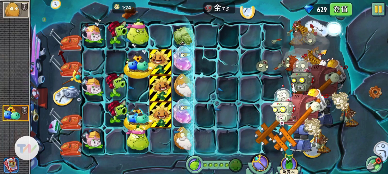 【pvz2】潘妮的追擊植物射程變短(上)_植物大戰殭屍2中文版