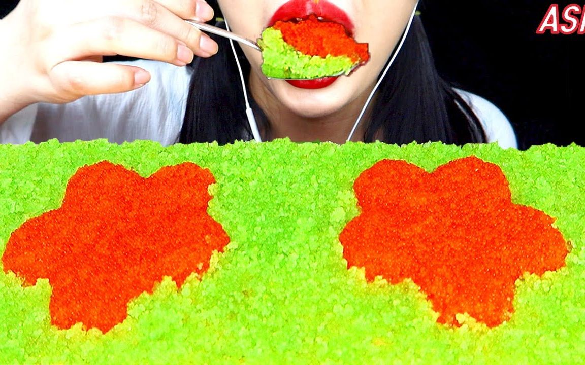 【bell】【吃播】飞鱼籽 tobiko eggs 食音咀嚼音_哔哩哔哩_bilibili