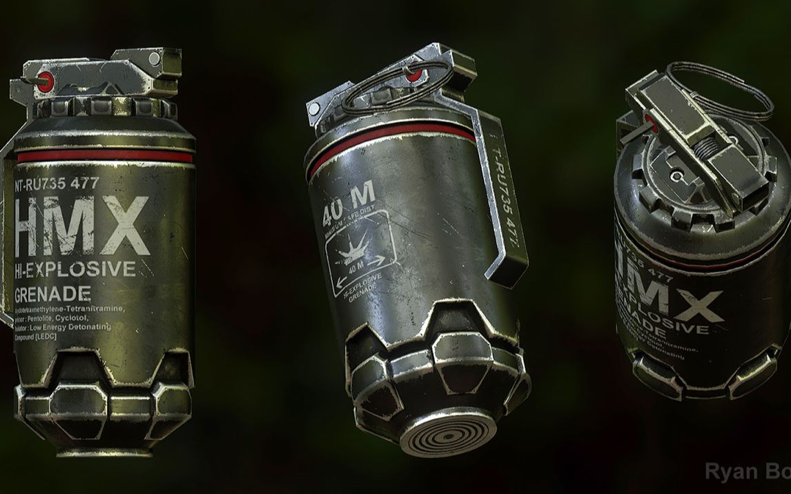 maya教程maya手雷模型用一个简单入门的手雷道具教你做次世代全流程