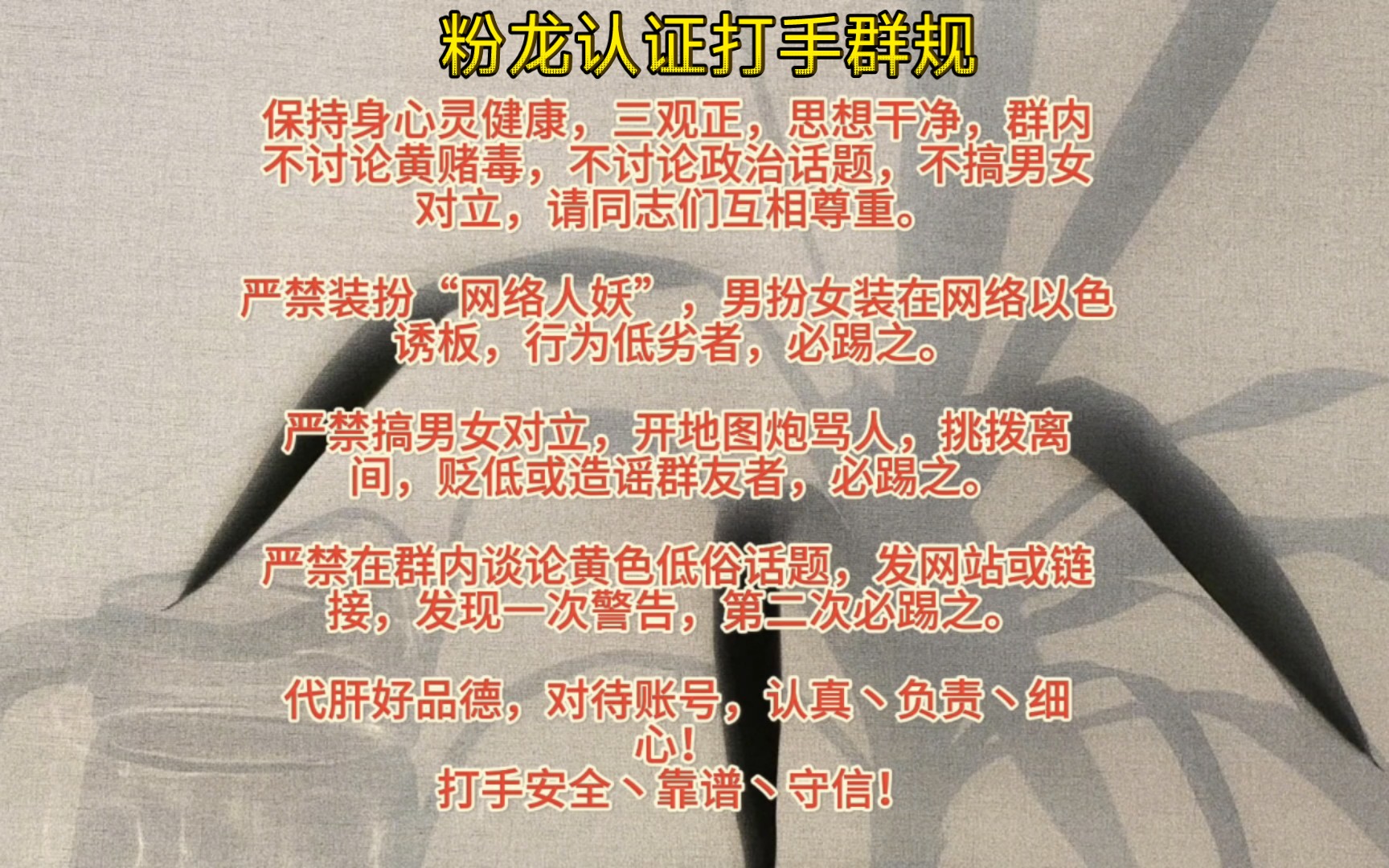 《粉龙认证打手群规》原神