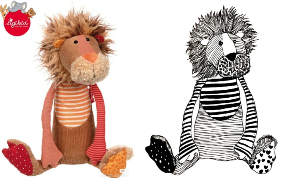 【线描毛绒玩具】