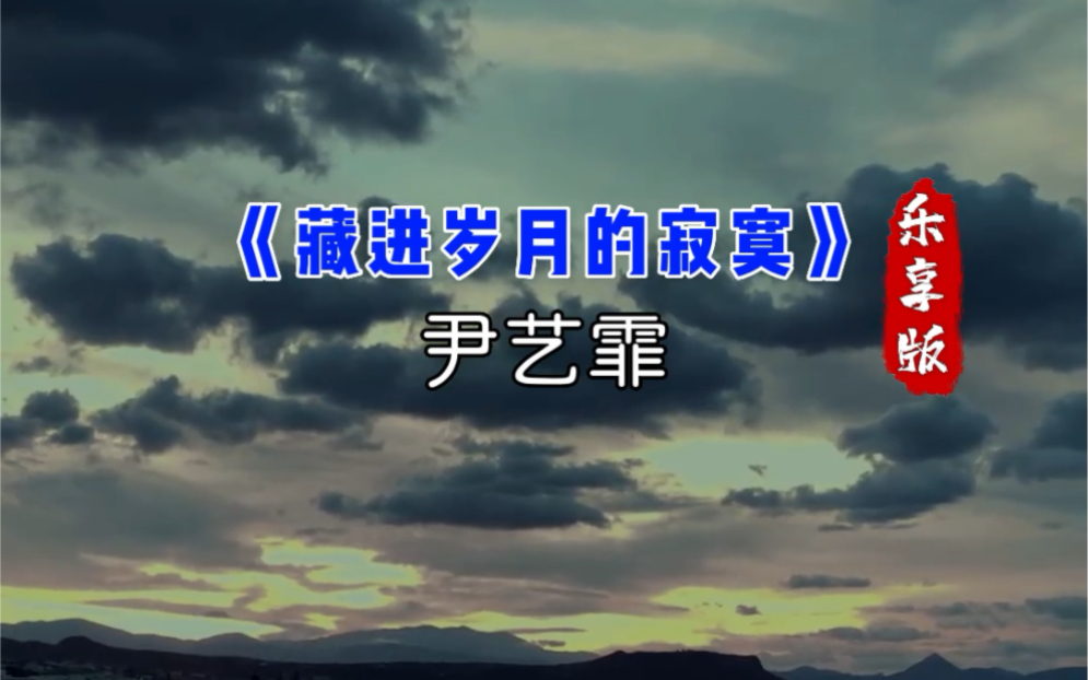 一首《藏进岁月的寂寞》句句不提爱字字都入心哔哩哔哩bilibili