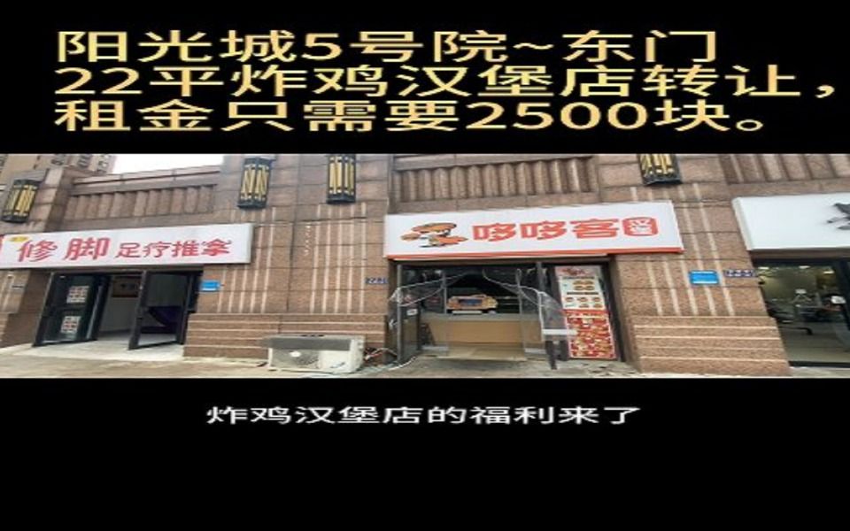 管城区阳光城5号院炸鸡汉堡店转让哔哩哔哩bilibili