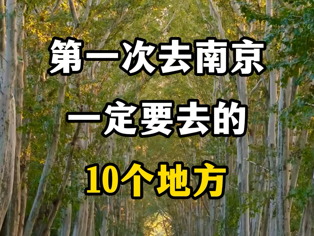 第一次去南京一定要去的10个地方.#南京旅游攻略 #南京旅游必去的景点 #南京旅游打卡 #总要来趟南京吧 #南京去哪玩哔哩哔哩bilibili