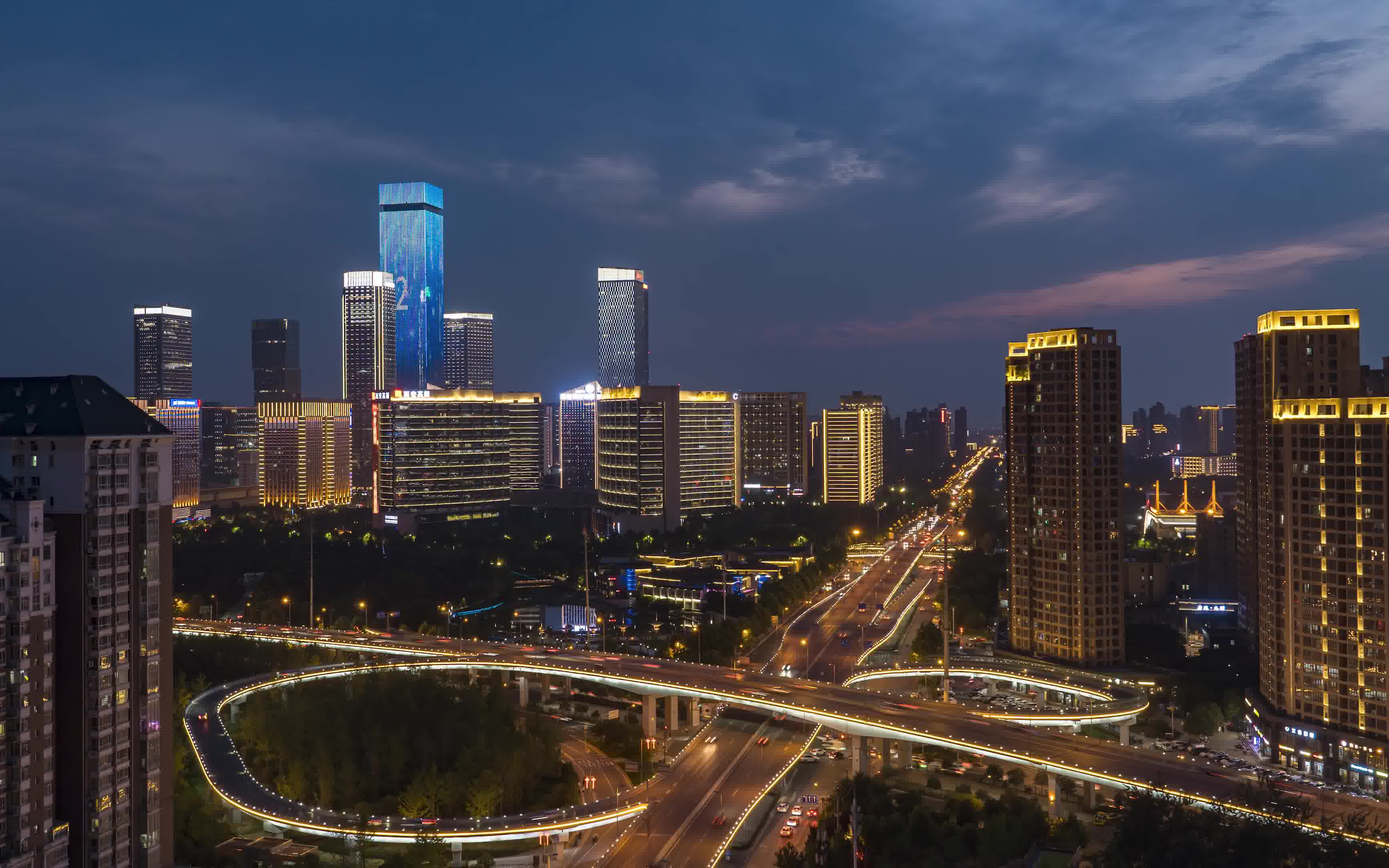 【4k】延时摄影-西安高新区cbd的日夜交替_哔哩哔哩_bilibili