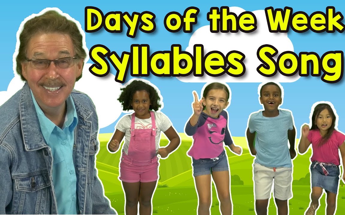 [图]【Jack Hartmann】一周7天 / 星期 syllable歌谣 Days of the Week Syllable Song