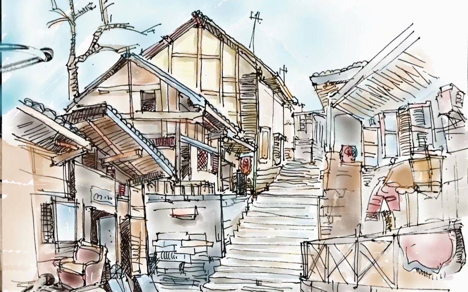 【风景手绘】线稿的绘制方法_哔哩哔哩 (゜-゜)つロ 干杯~-bilibili