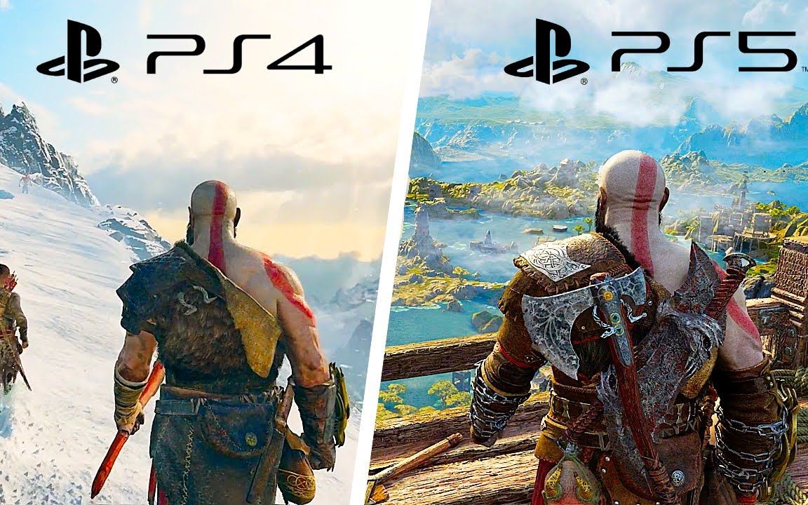 [图]《战神：诸神黄昏》PS5 vs《战神》PS4 图形对比与演变