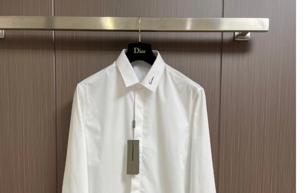 dior迪奥高仿2023ss衣领刺绣男女时尚衬衣