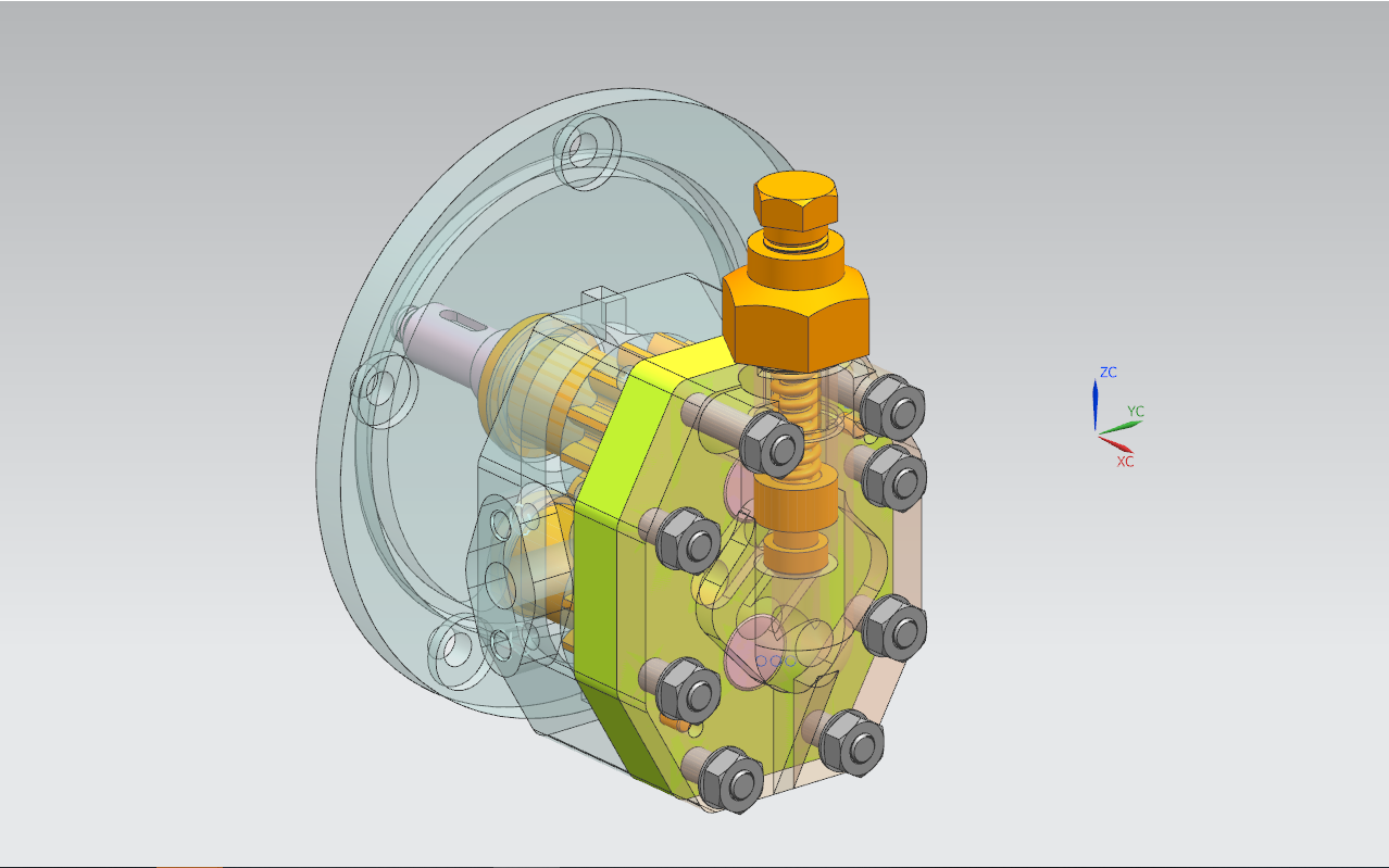 ug齿轮油泵三维建模