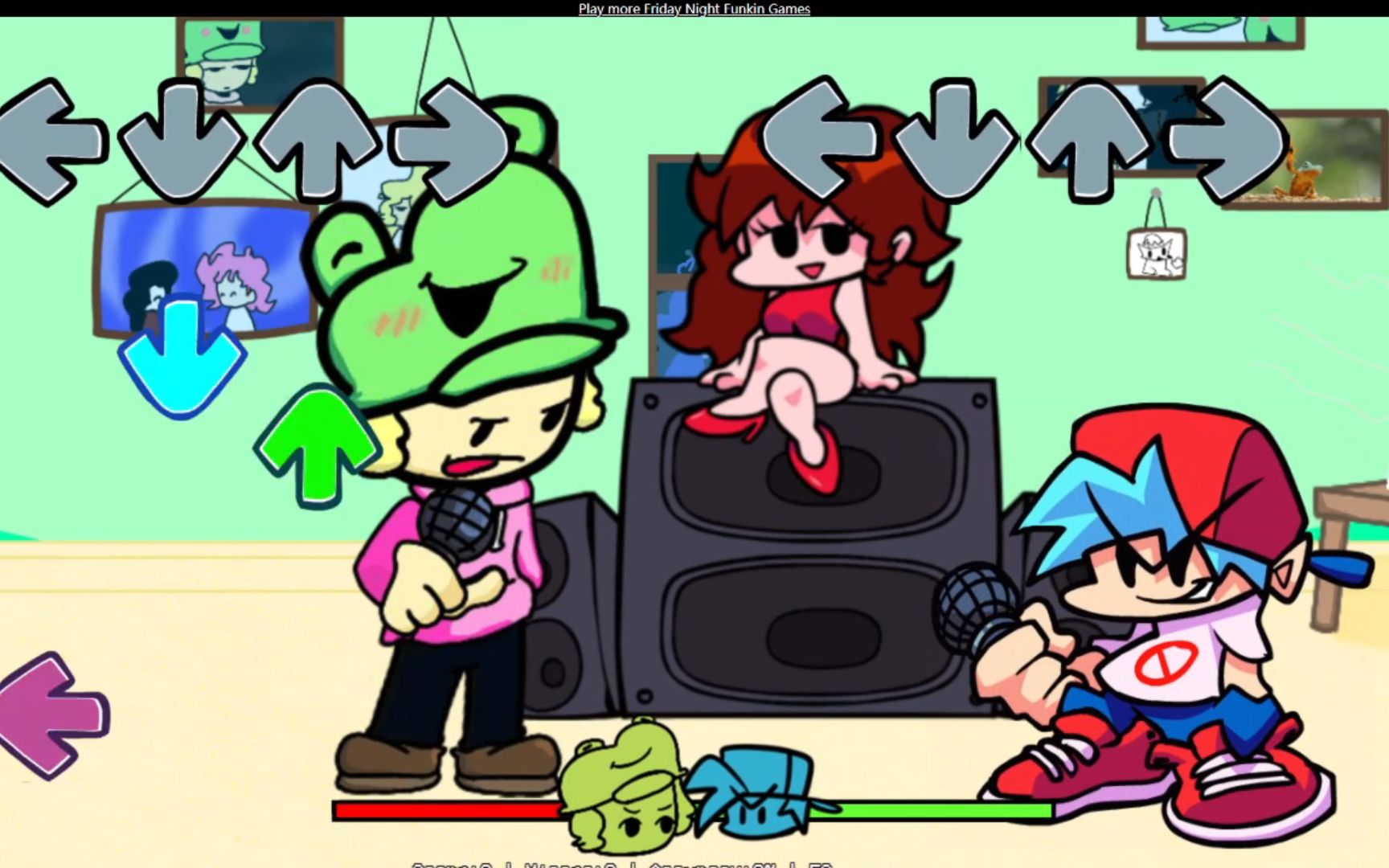 【字幕君假期娱乐】fnf frogman模组 hard模式通关