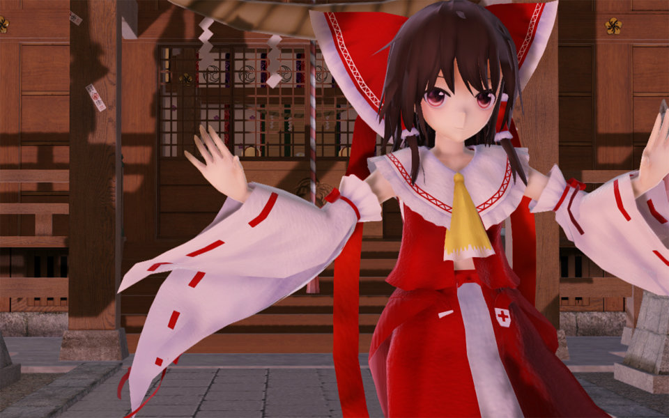 【东方MMD】極楽浄土【博麗霊夢】_哔哩哔哩_bilibili