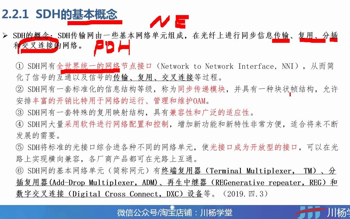 [图]2022年川杨学堂通信工程师初级-专业实务精讲课2.2 SDH传输网（1）