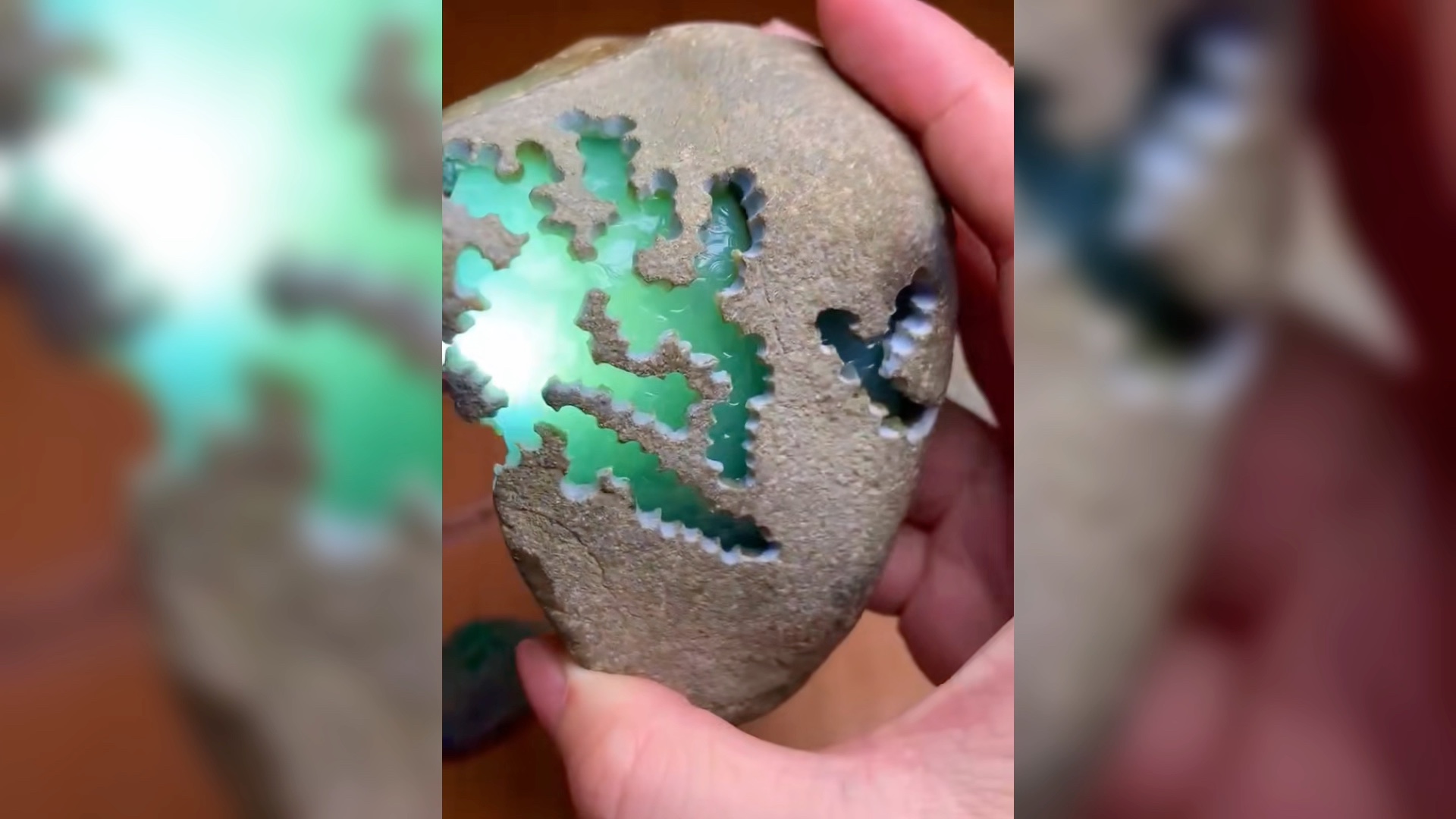 73 bqfc666 冰果冻的开窗石头#翡翠原石 #珠宝玉石 #以石会友