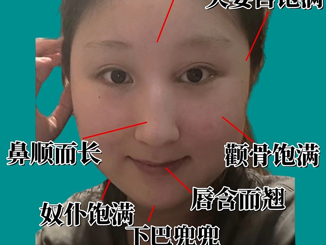 女人伏羲灌顶的面相,象眼象鼻大富大贵,百年难得一见!